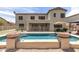 Beautiful backyard featuring an in-ground swimming pool and patio at 614 E Benrich Dr, Gilbert, AZ 85295