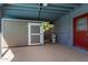 Covered patio with storage shed, and direct access to pool equipment and the main residence at 6810 E Almeria Rd, Scottsdale, AZ 85257