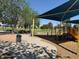 Community park playground features a covered play structure, grassy areas, and shade trees at 717 E Temple St, Chandler, AZ 85225