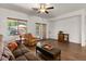 Inviting living room with wood floors, comfortable seating, and access to the outdoor space at 8237 W Alex Ave, Peoria, AZ 85382