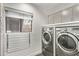Clean laundry room with modern appliances and storage at 10658 E Cinnabar Ave, Scottsdale, AZ 85258