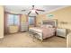Serene main bedroom with neutral walls, plush carpet, decorative furnishings, and abundant natural light at 18171 W Marshall Ln, Surprise, AZ 85388