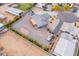 Overhead view of the home and equestrian facilities featuring a covered patio and ample space for an RV at 19029 E Mary Ann Way, Queen Creek, AZ 85142