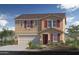 Charming two-story home featuring a two-car garage, desert landscaping, and complementary red shutters at 2727 W La Mirada Dr, Laveen, AZ 85339