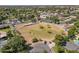 Aerial view of horse property highlighting equestrian amenities and spacious grounds at 405 E Stanford Ave, Gilbert, AZ 85234