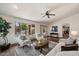 Bright and airy living room featuring a large window overlooking the backyard, with comfortable seating and stylish accents at 4625 E Villa Maria Dr, Phoenix, AZ 85032