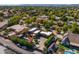 Scenic aerial shot showcasing the expansive property with its inviting pool area and meticulously maintained landscaping at 8675 S College Ln, Tempe, AZ 85284