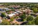 Aerial view of a home's landscaping, pool, and patio in a residential neighborhood at 8675 S College Ln, Tempe, AZ 85284