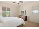Bright bedroom with neutral colors and plush carpeting at 9715 E Allison Way, Scottsdale, AZ 85262