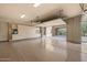Spacious three car garage with ample storage space and views of the desert landscape at 9715 E Allison Way, Scottsdale, AZ 85262