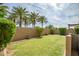 Backyard featuring palm trees at 9829 E Talon Ave, Mesa, AZ 85212