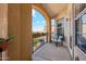 Cozy balcony with seating and flower boxes, offering a relaxing outdoor space at 14575 W Mountain View Blvd # 11308, Surprise, AZ 85374