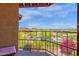 Enjoy the stunning panoramic views of the surrounding desert landscape from this private balcony at 15834 E Sunflower Dr # 2, Fountain Hills, AZ 85268