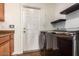 Convenient laundry room features modern washer/dryer, utility sink, shelving and exterior access at 16814 N 31St Ave, Phoenix, AZ 85053