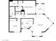 Floor plan illustrating a kitchen, primary bedroom, bedroom, two bathrooms, and living room at 1825 W Ray Rd # 2111, Chandler, AZ 85224