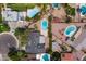 Aerial view of neighborhood featuring community pools and backyards at 211 W Braeburn Dr, Phoenix, AZ 85023