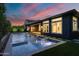 Backyard pool and spa with manicured landscaping at 3145 E Boot Track Trl, Gilbert, AZ 85296