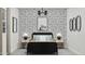 A cozy bedroom with charming dog-themed wallpaper, creating a playful and inviting space at 3738 E Gold Mountain Ave, San Tan Valley, AZ 85143