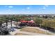 Aerial view of an outdoor restaurant surrounded by landscaping and neighborhood homes at 4512 S Ferric Ave, Mesa, AZ 85212
