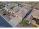 Aerial view of beautiful desert home with a private yard and landscaping at 4615 S Primrose Dr, Gold Canyon, AZ 85118
