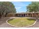 Relaxing backyard featuring a charming patio, an attractive artificial turf, and mature trees at 5137 N 20Th Ave, Phoenix, AZ 85015