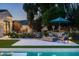 The backyard area has a pool, meticulous landscaping, and an outdoor seating area at 7902 E Via Linda --, Scottsdale, AZ 85258