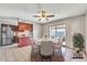 Cozy dining area with sliding glass doors leading to the outdoor living space at 1243 E Susan Ln, Tempe, AZ 85288