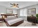 Serene main bedroom featuring a comfortable bed, soft lighting, and stylish decor at 1243 E Susan Ln, Tempe, AZ 85288