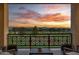 Beautiful sunset view from balcony overlooking golf course and distant mountains at 2 Biltmore Est # 309, Phoenix, AZ 85016