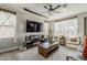 Open-concept living room with modern furniture, wooden accents, and large windows providing natural light at 2024 W Trotter Trl, Phoenix, AZ 85085