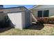 This backyard features a well-maintained storage shed, providing ample space for storing outdoor equipment and tools at 2137 W Del Campo Cir, Mesa, AZ 85202