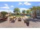 Inviting outdoor patio area with comfortable seating, perfect for entertaining guests at 4589 N 154Th Ave, Goodyear, AZ 85395