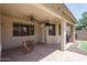 Covered patio featuring an outdoor ceiling fan and plenty of shade at 12503 W Vista Paseo Dr, Litchfield Park, AZ 85340