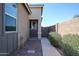 Landscaped pathway and block wall, showcasing the side of the home at 1871 E Lantana Dr, Chandler, AZ 85286