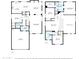 Detailed floor plan showcasing the layout of the home, including room dimensions and locations of bathrooms and closets at 21019 N Sansom Dr, Maricopa, AZ 85138