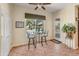 Breakfast nook with pool view and tile flooring, bright natural light at 2222 W Morse Ct, Anthem, AZ 85086