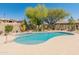Beautiful swimming pool and spa with desert landscaping and block wall offering privacy at 2222 W Morse Ct, Anthem, AZ 85086