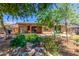 Secluded backyard features a rock garden, patio, and mature trees at 355 E Fillmore St, Tempe, AZ 85288