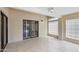 Covered patio with ceramic tile floor, privacy glass block accents, and access to the rear yard at 4317 E Glenrosa Ave, Phoenix, AZ 85018