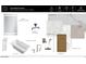 Sample board featuring bathroom finishes including cabinetry, countertops, shower walls and flooring at 5941 E Lafayette Blvd, Phoenix, AZ 85018