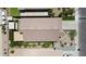Overhead shot highlighting the house's roof, backyard features, and manicured landscaping at 1049 N Monterey St, Gilbert, AZ 85233