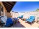 Relaxing outdoor patio featuring comfortable seating and a tranquil atmosphere at 17802 N 45Th Ave, Glendale, AZ 85308