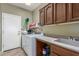 Well-equipped laundry room with modern appliances, ample counter space, and storage cabinets at 17836 N 52Nd Pl, Scottsdale, AZ 85254