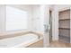 Bright bathroom with a tub and walk-in closet at 2310 W Sienna Bouquet Pl, Phoenix, AZ 85085