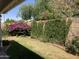 This backyard has a trimmed lawn with lush green plants and flowers surrounding the property at 314 E Campo Bello Dr, Phoenix, AZ 85022