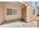 Inviting front entrance featuring a cozy porch, modern door, and convenient unit number display at 1718 W Colter St # 195, Phoenix, AZ 85015