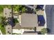 Aerial view of property showcasing backyard, landscaping, and surrounding neighborhood at 20200 N Donithan Way, Maricopa, AZ 85138