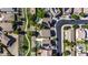 Neighborhood aerial showing landscaping, street, and walking path at 20200 N Donithan Way, Maricopa, AZ 85138