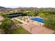 Aerial view of the outdoor basketball court in Sonoran Foothills Community Community Park at 2038 W Whisper Rock Trl, Phoenix, AZ 85085