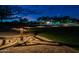 Scenic walking path illuminated by decorative lights, perfect for an evening stroll at 2038 W Whisper Rock Trl, Phoenix, AZ 85085